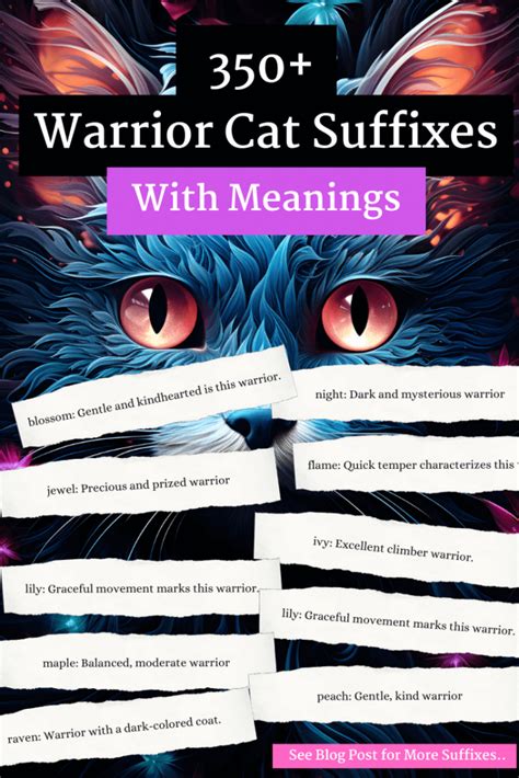 warrior cat suffixes